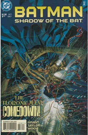Batman: Shadow of the Bat 58 published by DC with cover art by Duncan Fegredo
