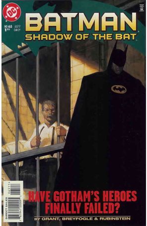Batman: Shadow of the Bat 65 published by DC with cover art by Christopher Moeller