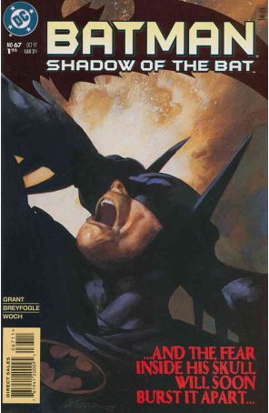Batman: Shadow of the Bat 67 published by DC with cover art by Christopher Moeller