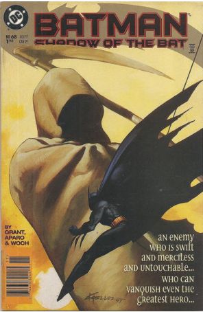 Batman: Shadow of the Bat 68 (Newsstand) published by DC with cover art by Christopher Moeller
