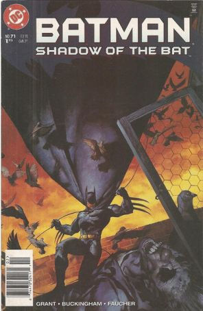 Batman: Shadow of the Bat 71 (Newsstand) published by DC with cover art by Christopher Moeller