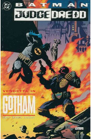 Batman/Judge Dredd: Vendetta in Gotham 1 published by DC with cover art by Mike Mignola