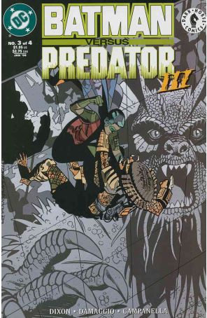 Batman/Predator III 3 (Newsstand) published by DC with cover art by Rodolfo Damaggio