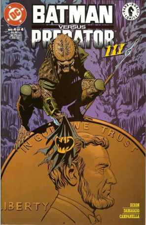 Batman/Predator III 4 published by DC with cover art by Rodolfo Damaggio