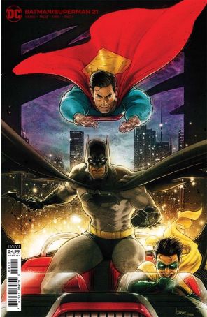 Batman/Superman (2nd Series) 21A published by DC with cover art by Kaare Andrews