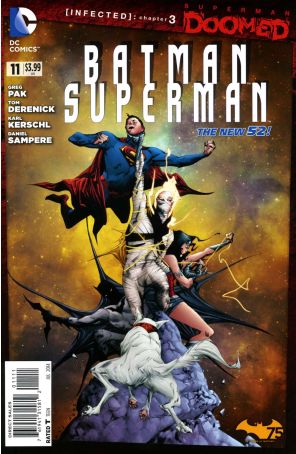 Batman/Superman 11 published by DC with cover art by Jae Lee