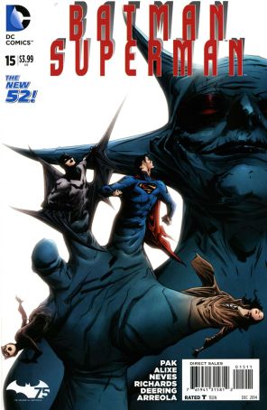 Batman/Superman 15 published by DC with cover art by Jae Lee