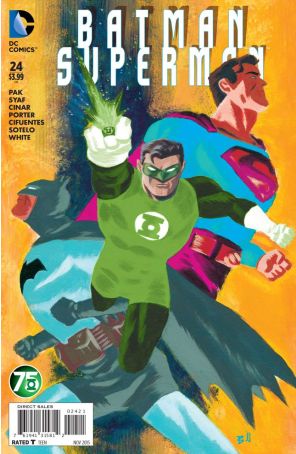 Batman/Superman 24A published by DC with cover art by Dave Bullock
