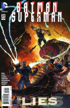 Batman/Superman 24 published by DC with cover art by Ardian Syaf