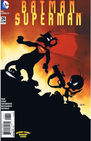 Batman/Superman 26A published by DC with cover art by Ryan Sook