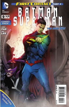 Batman/Superman 9B published by DC with cover art by Jae Lee