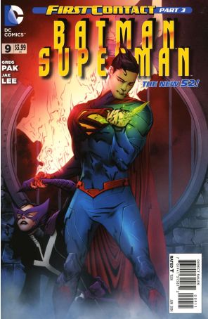 Batman/Superman 9 published by DC with cover art by Jae Lee