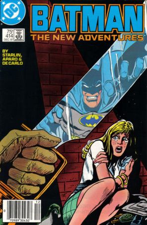 Batman 414 (Newsstand) published by DC with cover art by Jim Aparo