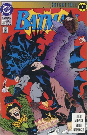 Batman 492 (3rd) published by DC with cover art by Kelley Jones