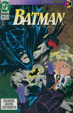 Batman 496 published by DC with cover art by Kelley Jones
