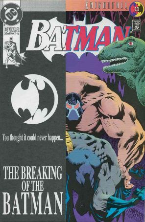Batman 497 published by DC with cover art by Kelley Jones