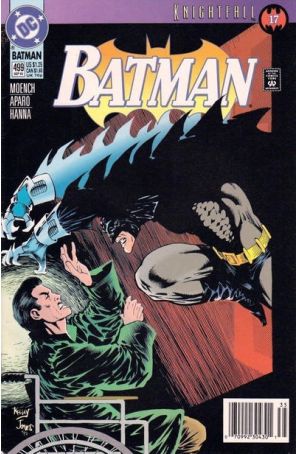 Batman 499 (Newsstand) published by DC with cover art by Kelley Jones