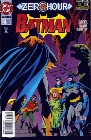 Batman 511 published by DC with cover art by Mike Manley