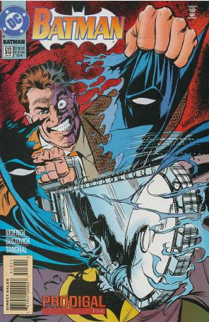 Batman 513 published by DC with cover art by Mike Manley