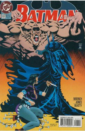 Batman 517 published by DC with cover art by Kelley Jones