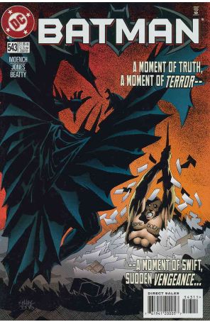 Batman 543 published by DC with cover art by Kelley Jones