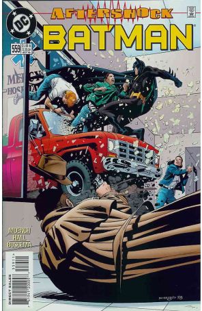 Batman 559 published by DC with cover art by Rodolfo Damaggio