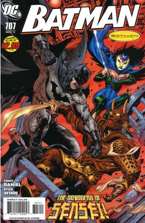 Batman 707 published by DC with cover art by Tony Daniel