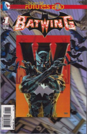 Batwing: Futures End 1 published by DC with cover art by Dan Panosian