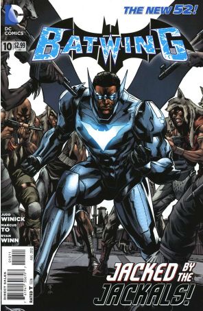 Batwing 10 published by DC with cover art by Marcus To