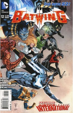 Batwing 12 published by DC with cover art by Marcus To