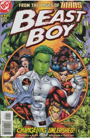 Beast Boy 1 published by DC with cover art by Justiniano