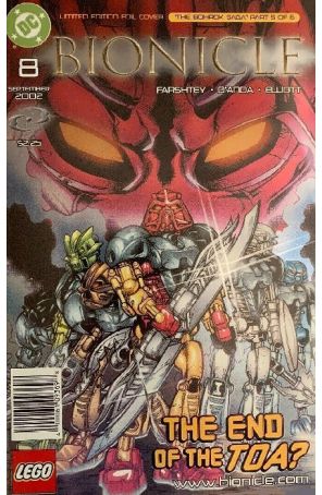 Bionicle 8 (Newsstand) published by DC with cover art by Christian Zanier