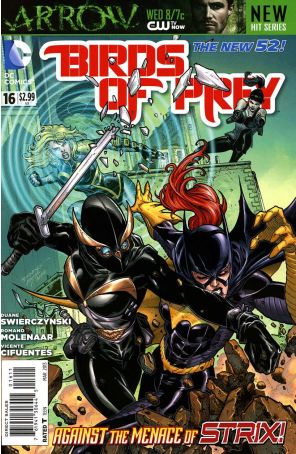 Birds of Prey (3rd Series) 16 published by DC with cover art by Romano Molenaar
