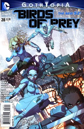 Birds of Prey (3rd Series) 28 published by DC with cover art by Jorge Molina