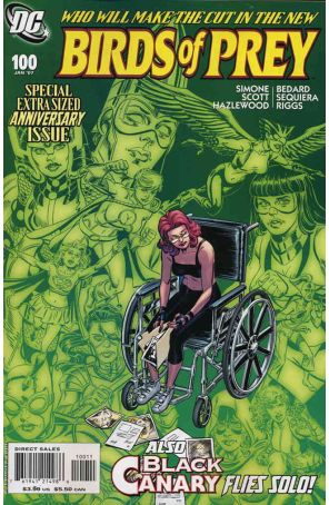 Birds of Prey 100 published by DC with cover art by Jerry Ordway