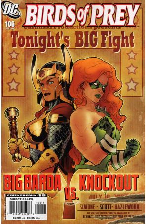 Birds of Prey 106 published by DC with cover art by Stéphane Roux