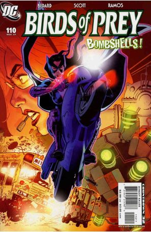 Birds of Prey 110 published by DC with cover art by Stéphane Roux