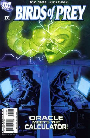 Birds of Prey 111 published by DC with cover art by Stéphane Roux