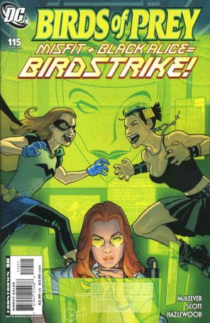 Birds of Prey 115 published by DC with cover art by Stéphane Roux