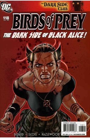 Birds of Prey 118 published by DC with cover art by Stéphane Roux