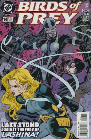 Birds of Prey 14 published by DC with cover art by Greg Land