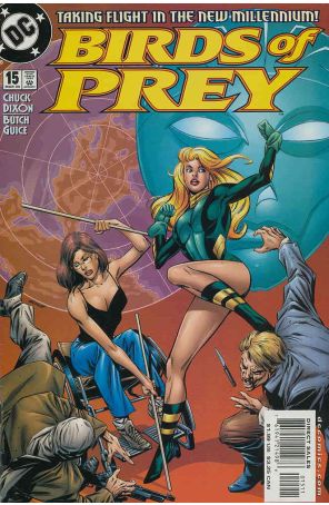 Birds of Prey 15 published by DC with cover art by Butch Guice