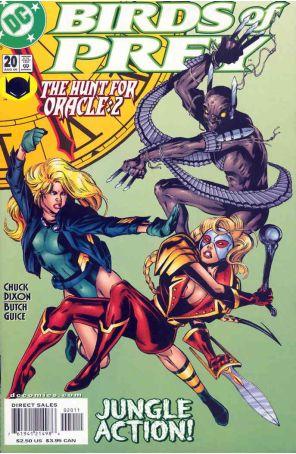 Birds of Prey 20 published by DC with cover art by Butch Guice