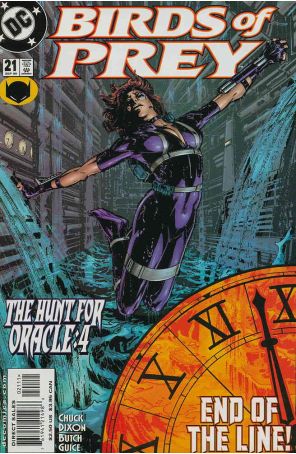 Birds of Prey 21 published by DC with cover art by Butch Guice