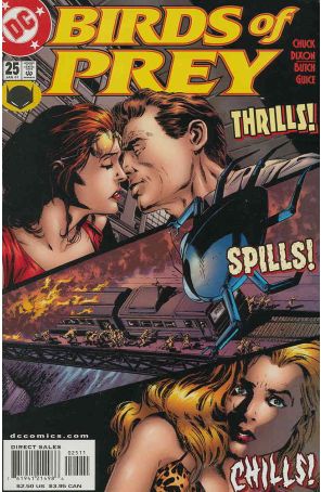 Birds of Prey 25 published by DC with cover art by Butch Guice