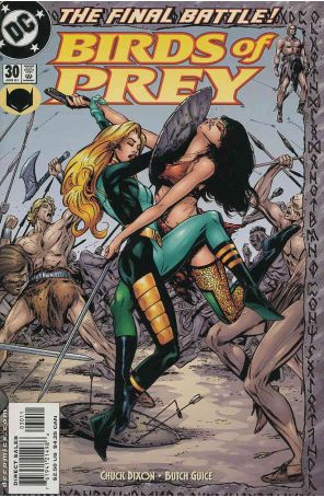Birds of Prey 30 published by DC with cover art by Butch Guice
