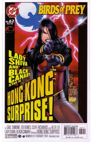 Birds of Prey 62 published by DC with cover art by Ed Benés