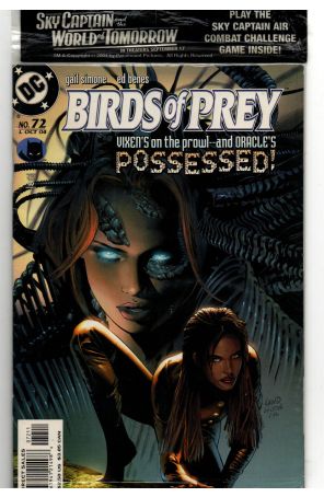Birds of Prey 72 (in bag) published by DC with cover art by Greg Land