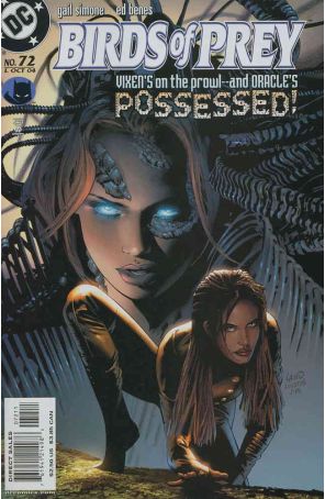 Birds of Prey 72 published by DC with cover art by Greg Land