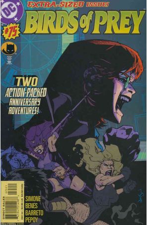 Birds of Prey 75 published by DC with cover art by Jason Pearson